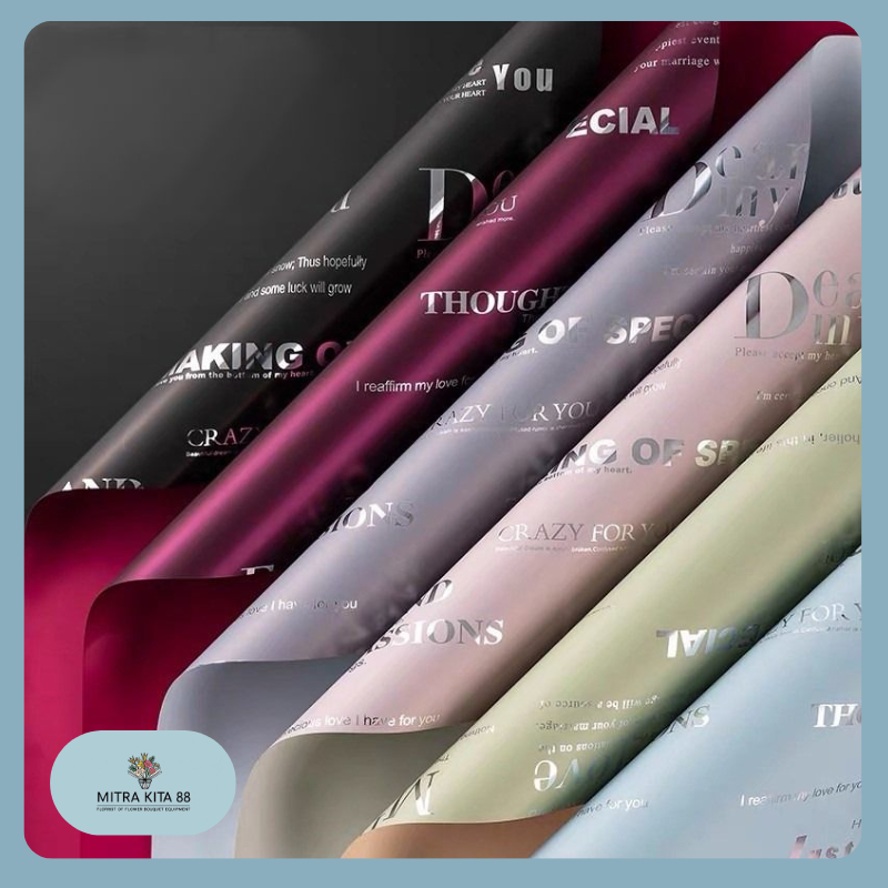 

Kertas Buket Bunga Bunga Dua Warna Bouquet Florist Flower Wrapping Bicolor Cellophane KB032