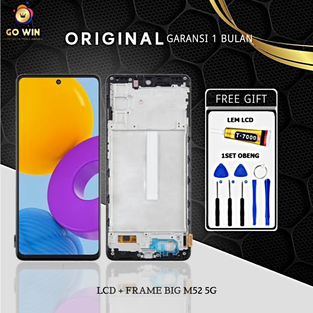 ORIGINAL LCD + FRAME  SAMSUNG BIG M52 5G  FULLSET TOUCHSCREEN