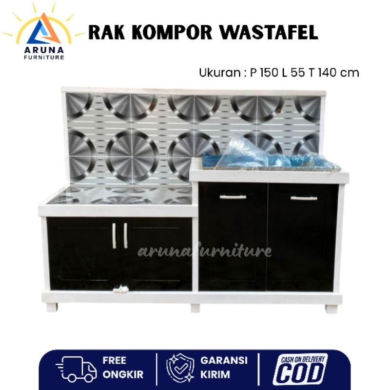Rak Kompor Wastafel Rak Dapur Mewah Modern Lemari Dapur