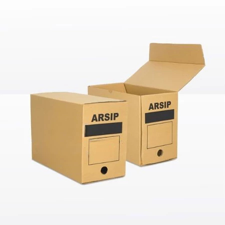 

10 pcs dus file arsip warna cokelat box penyimpanan berkas dokumen organizer ukuran 39x19x28 cm single wall