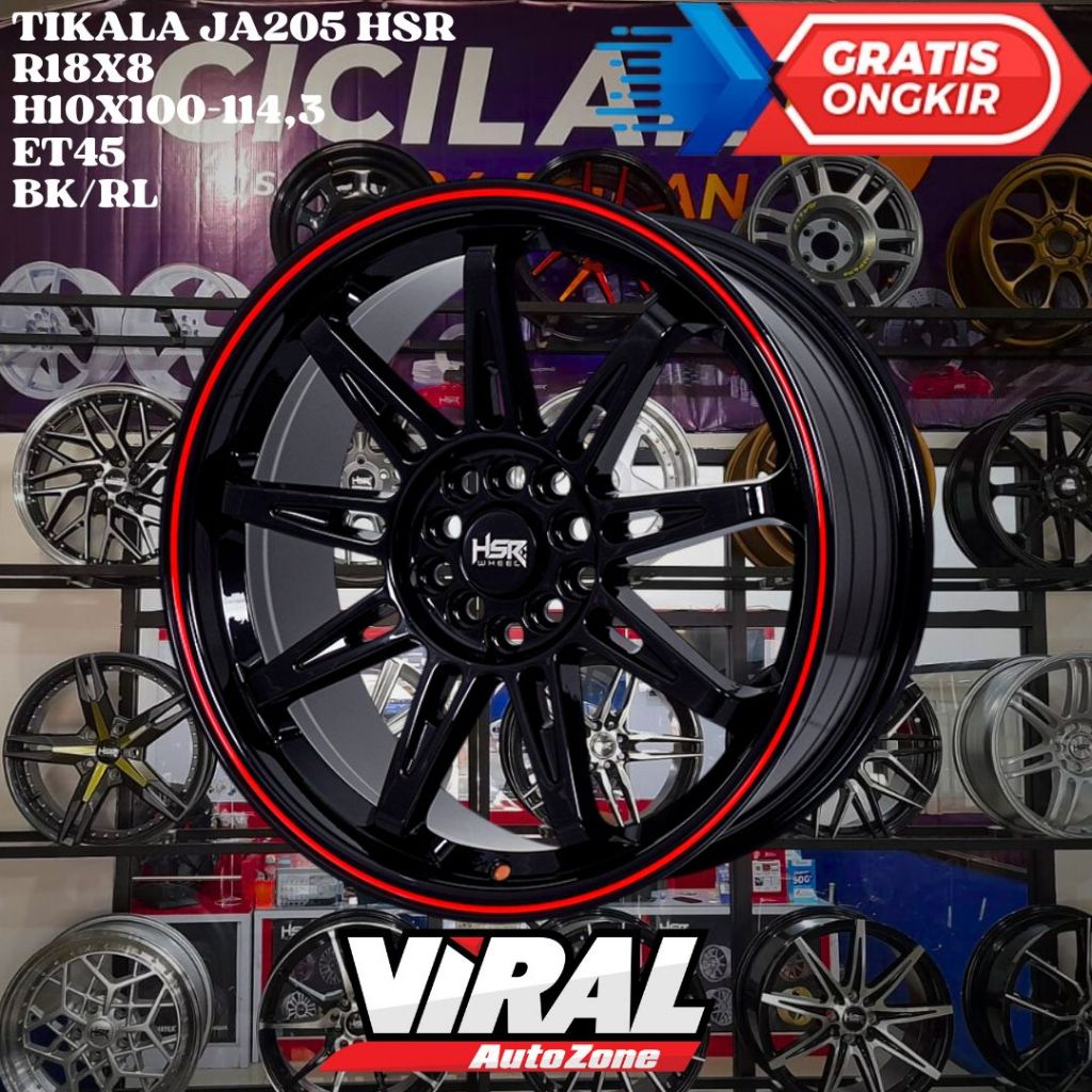 Velg Mobil Ring 18 HSR TIKALA R18 UNTUK YARIS CROSS , NEW AVANZA , HRV , ALMAZ