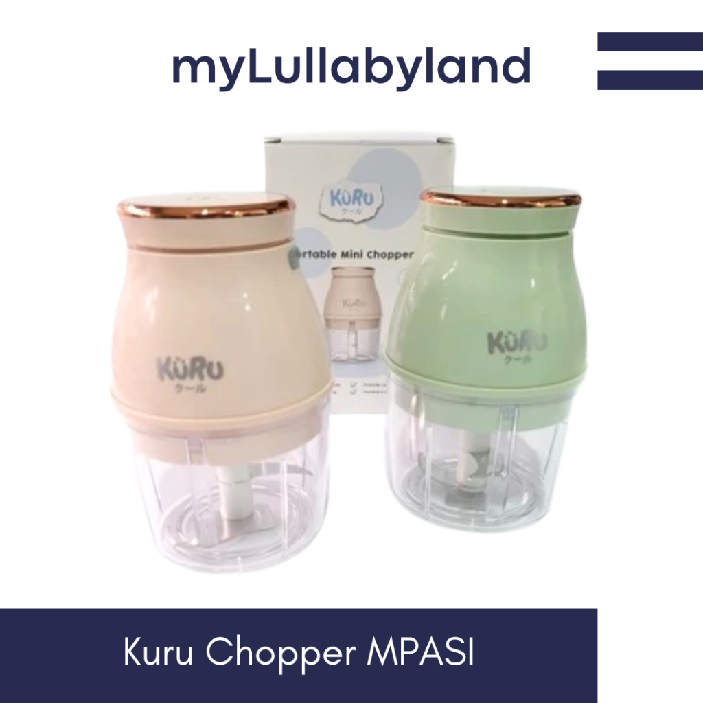 Kuru Baby Portable Mini Chopper Blender Elektrik Penghalus Makanan Bayi MPASI