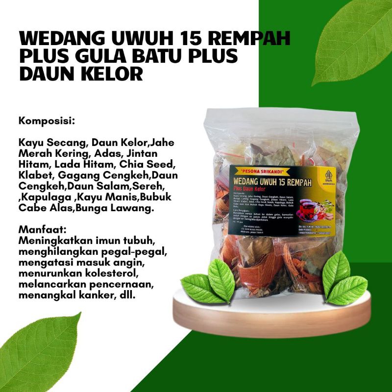 

Wedang Uwuh Kelor 15 Rempah Plus Gula Batu