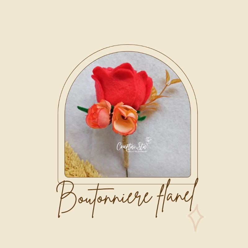 BOUTONNIERE / BUNGA JAS / BROS / BUNGA JAS PENGANTIN PRIA / SOUVENIR / CORSAGE / PIN JAS