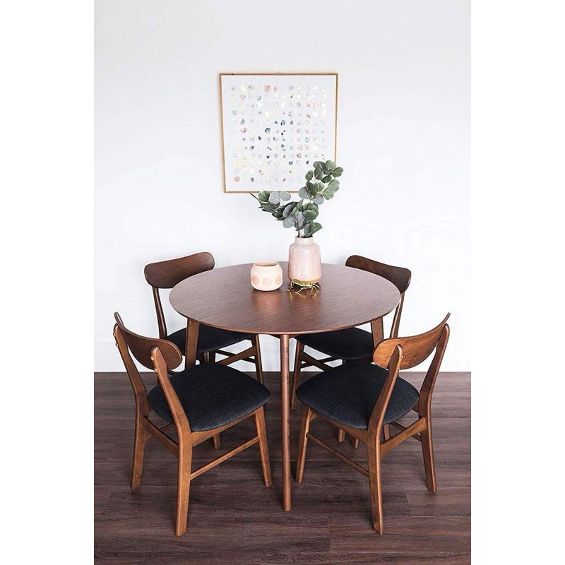 SET KURSI MAKAN JATI MEJA BULAT SOLID JEPARA