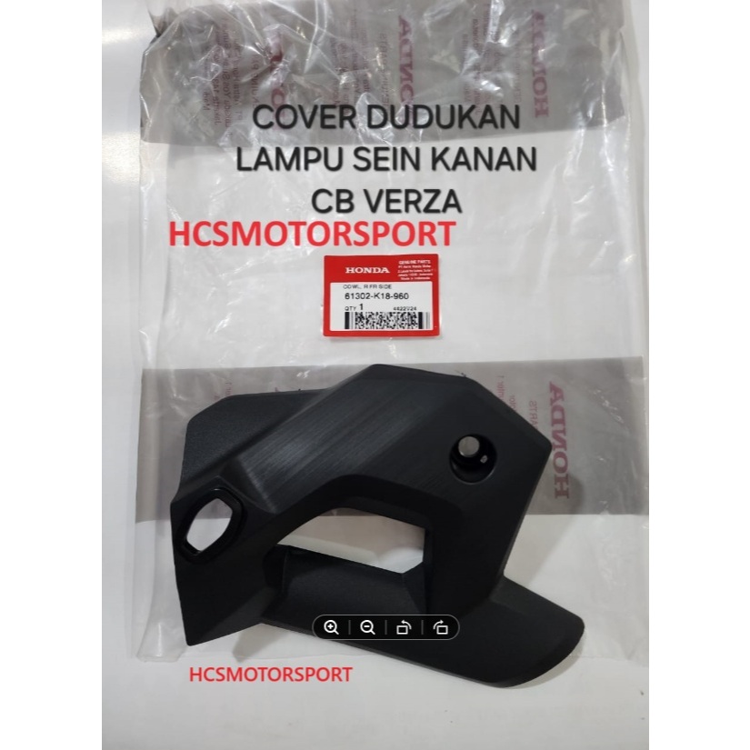 COVER DUDUKAN LAMPU SEIN SEN RITING BAGIAN KANAN CB VERZA ORIGINAL ORI