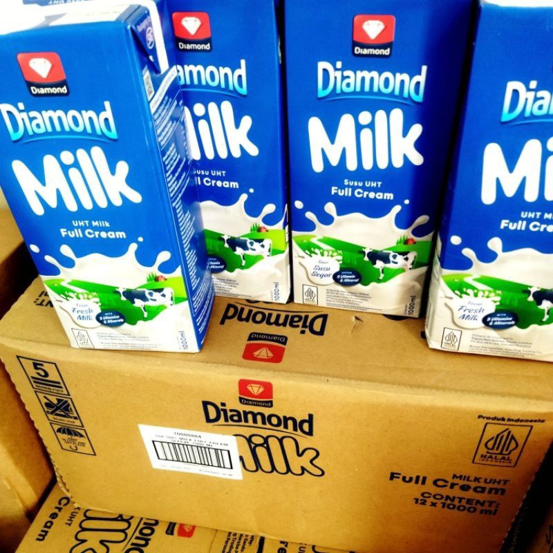 

DIAMOND UHT MILK 1000 ML 1 DUS ISI 12
