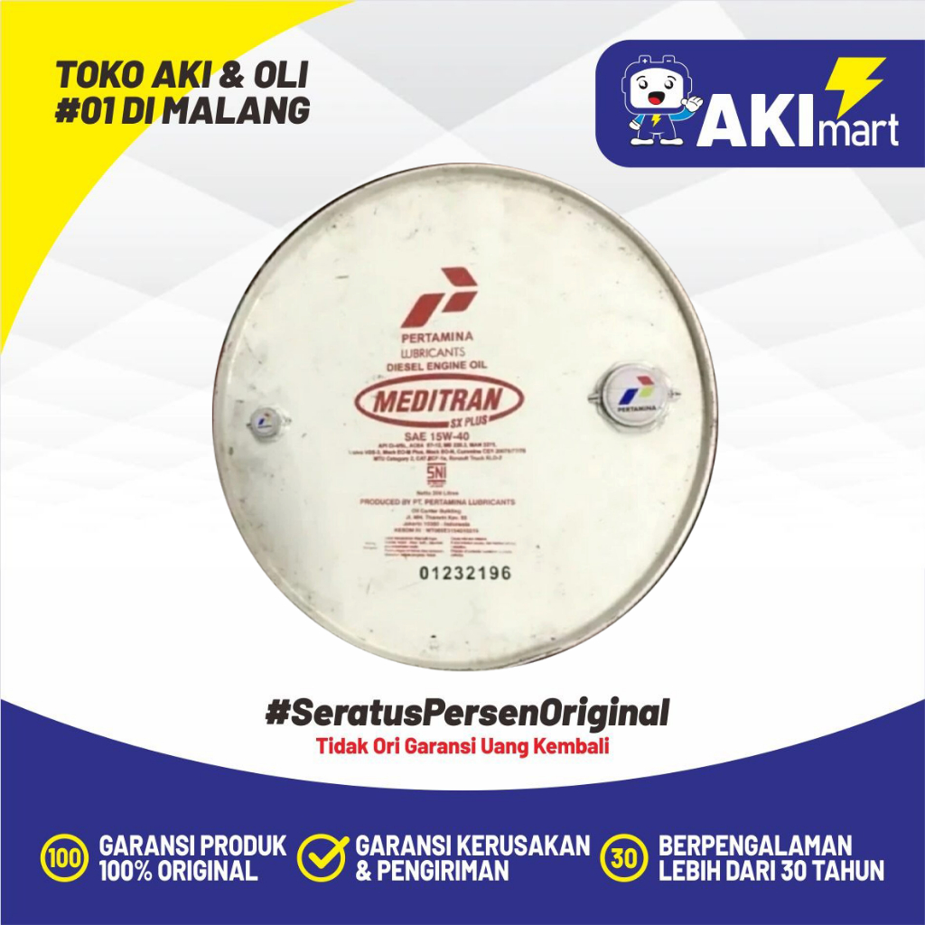 Oli MEDITRAN SC 15W-40 Pertamina Drum isi 209 Liter