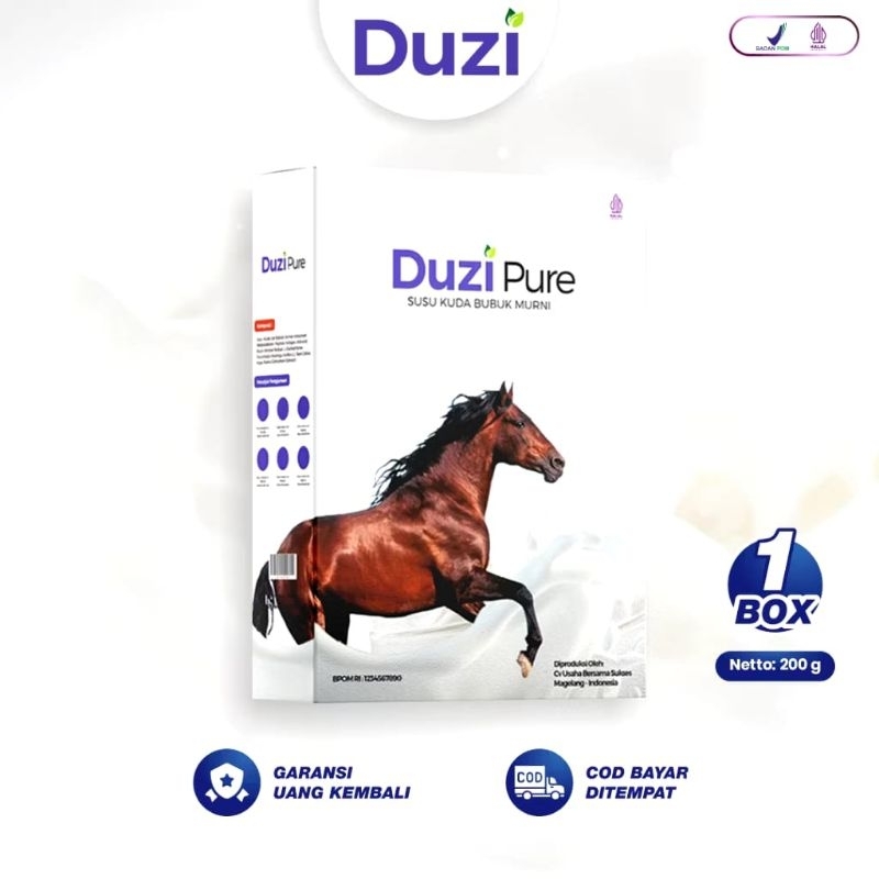 

Duzi Pure - Susu Kuda Lombok Asli Susu Bubuk Kemasan 200gr