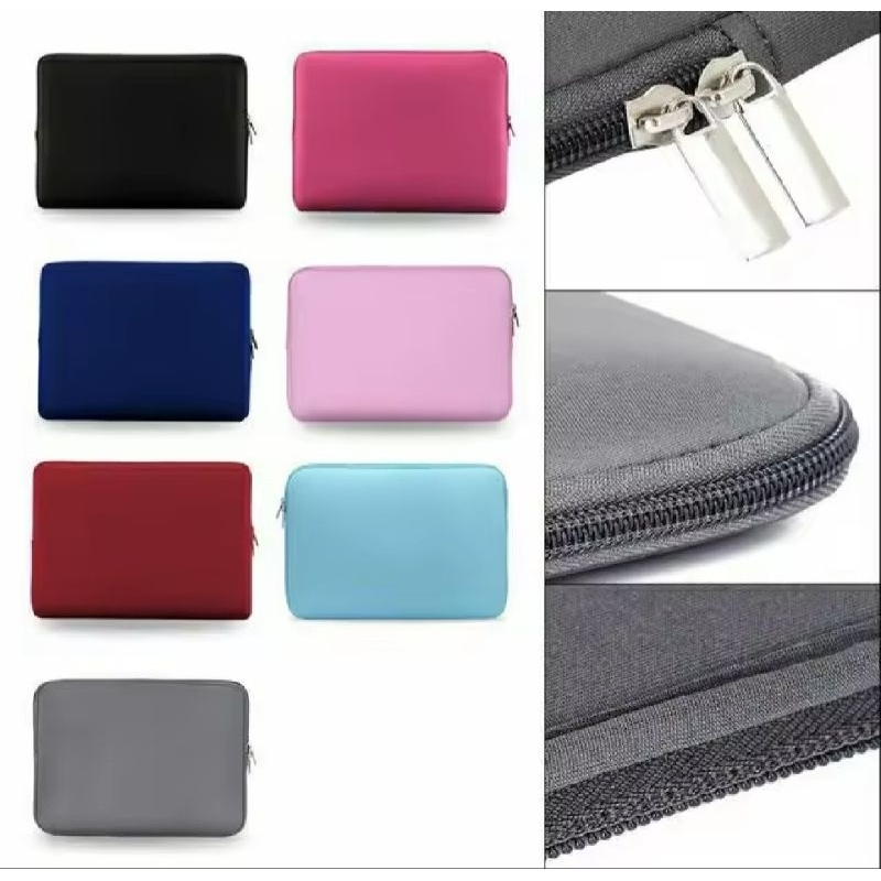 BESTPROMO Tas Pelindung Case Laptop Tablet 14 Inch 15,6 Inch Double Zipper
