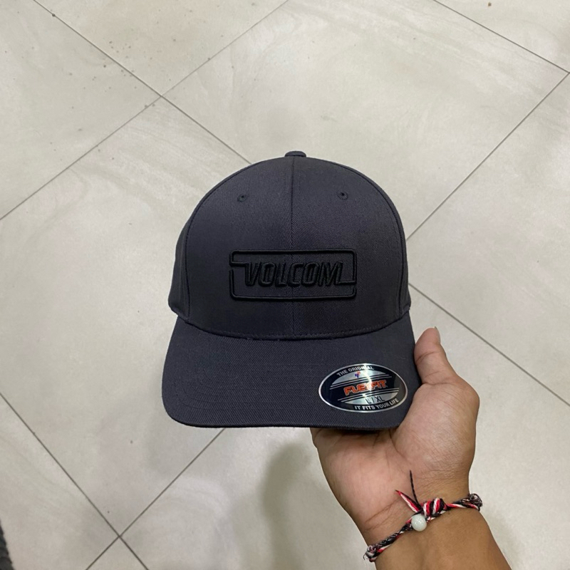 Topi Volkom Banded Hat Rinsed Black Original