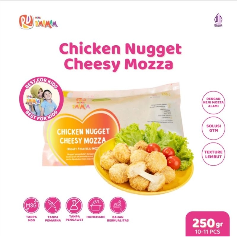 

DMAMAM Chicken Nugget Cheesy Mozarella Non MSG dan Non pengawet nugget ayam keju anak MPASI homemade