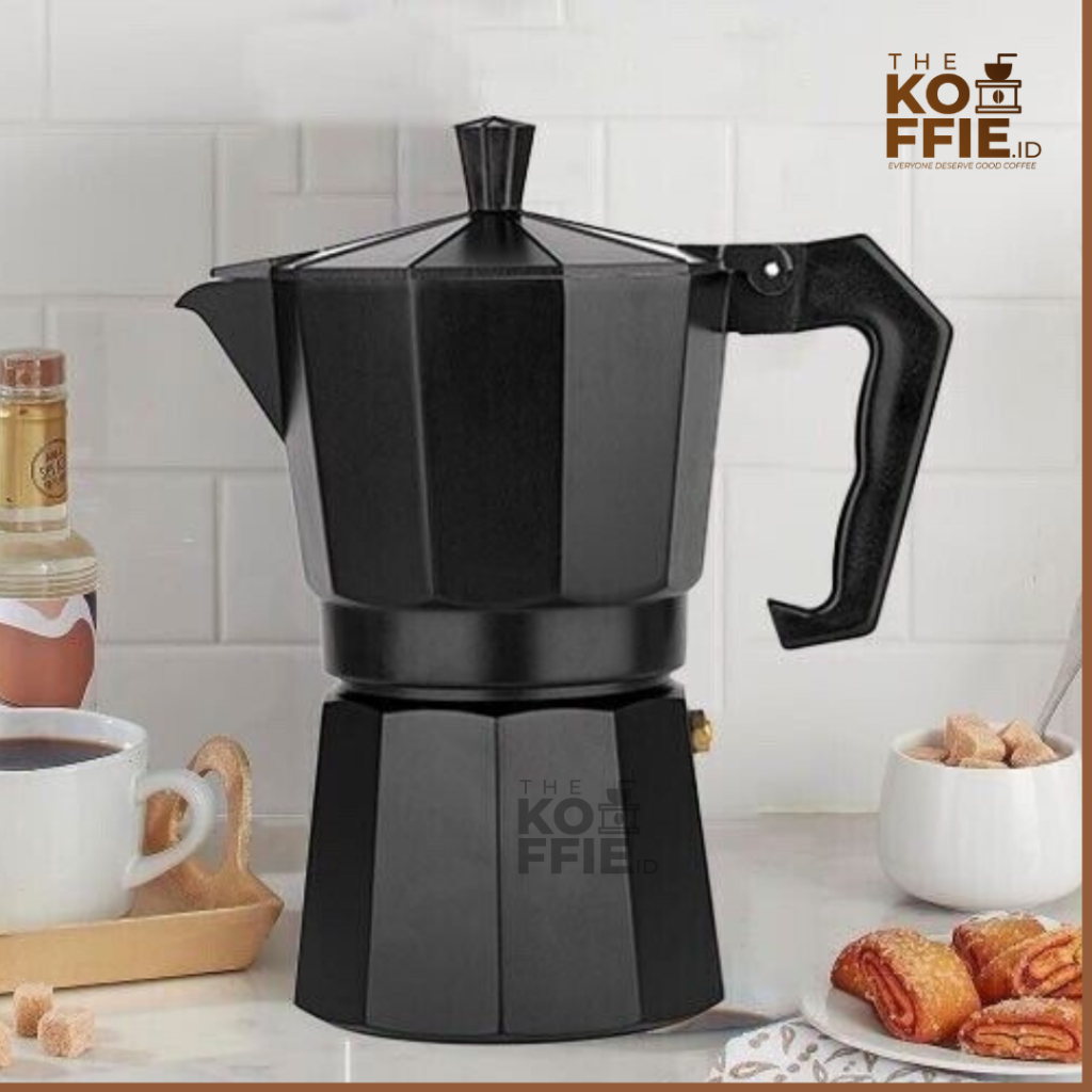MOKA POT 150 ml / 300 ml / 450 ml (black) - pitcher mokapot mocca pot coffee maker cofee coffe mocap