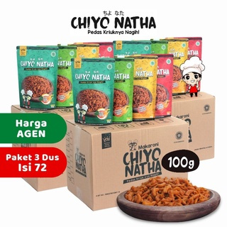 

Paket 3 (isi 72) DUS Makaroni Chiyo Natha 100 gram Makanan Ringan Cemilan Pedas Kriuk