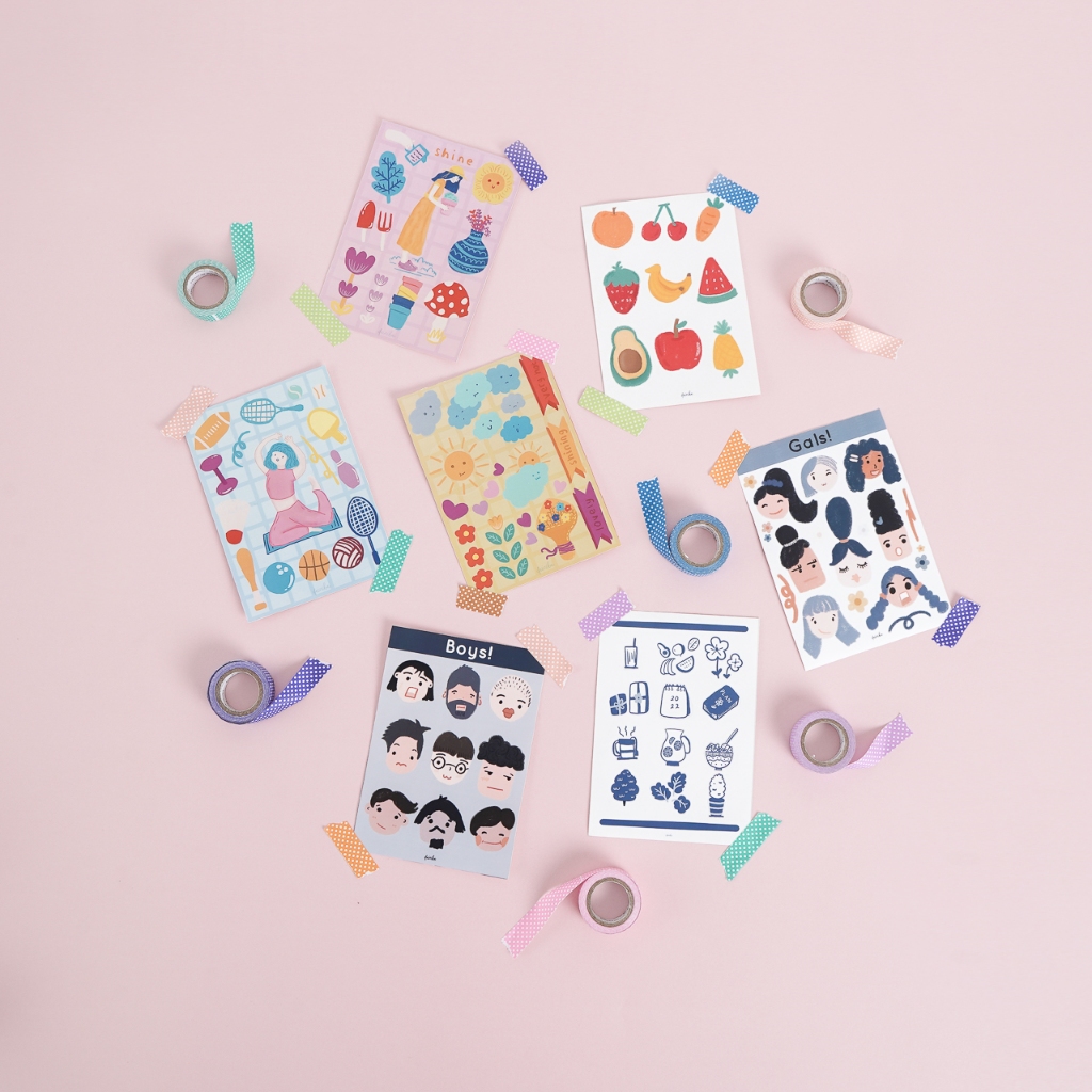 

Sticker Sheet A6 Lucu Aesthetic untuk Journaling (by Dainika)
