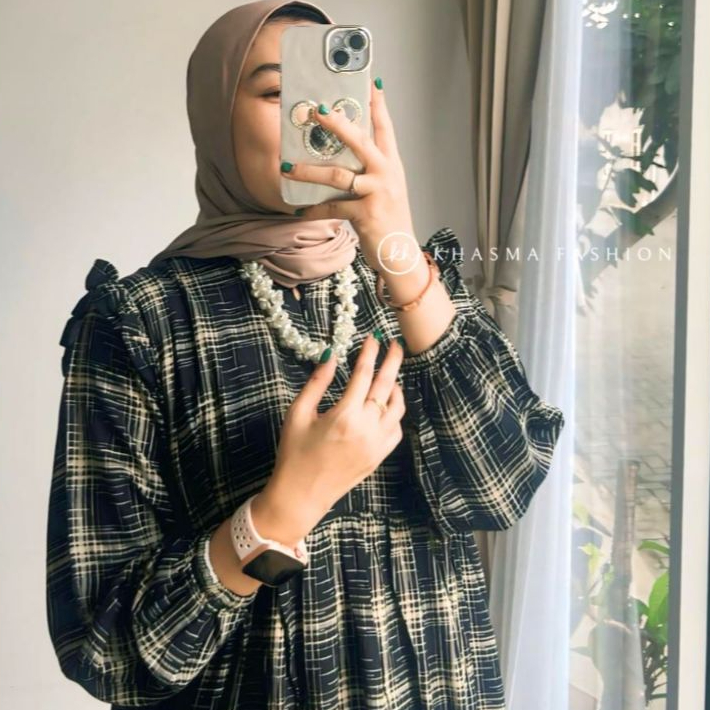 Midi Dress Muslim Rasya Midi Bahan Premium Rayon by khasmafashion