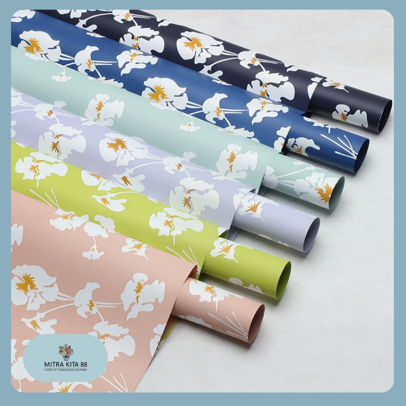 

Isi 20 LEMBAR Flower Wrapping Paper Color Flower Craft Kertas Buket Bunga Motif Bunga Cellophane KB065