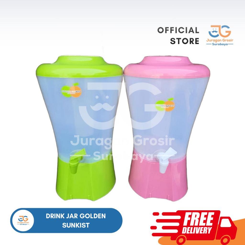 Drink Jar 10 Liter Golden Sunkist / Dispenser Air 10 Liter Golden Sunkist