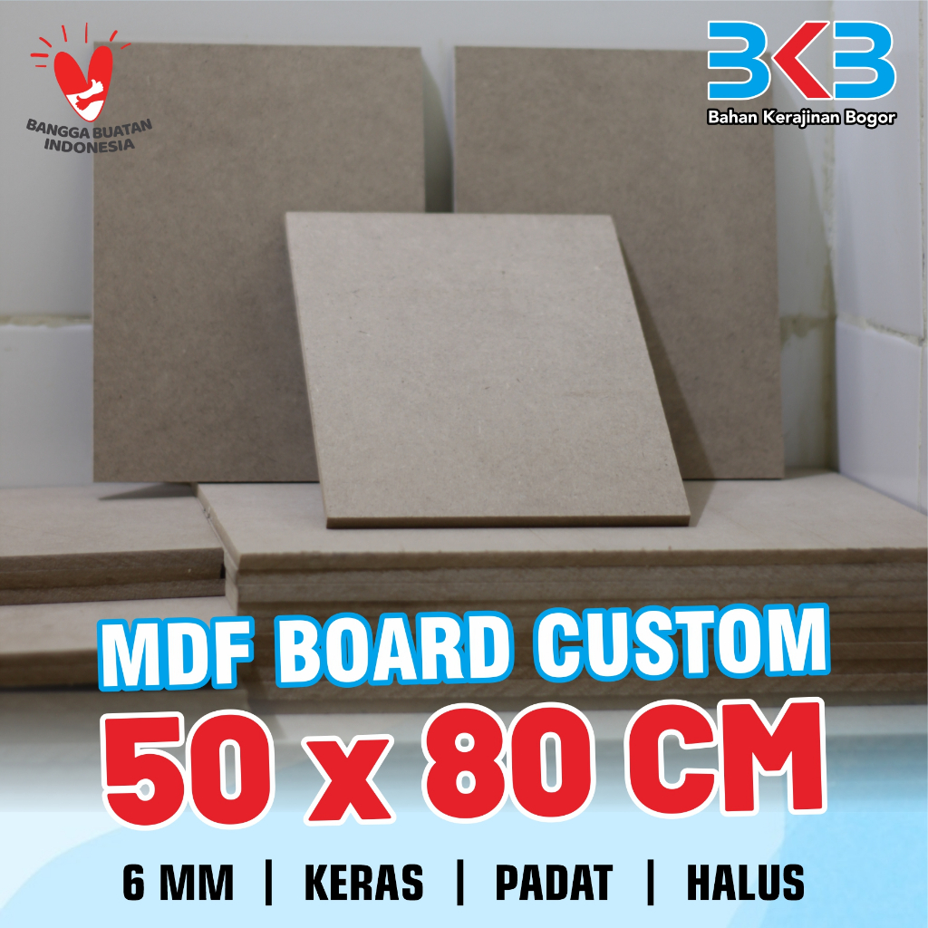 

[PROMO] MDF BOARD 6 MM UKURAN 50 X 80 CM - BISA CUSTOM UKURAN