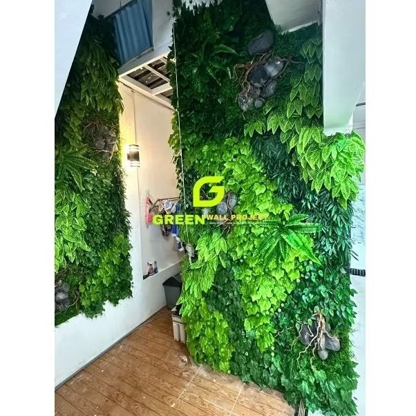 pembuatan taman vertikal garden artificial | vertikal garden sintetis | taman vertikal garden