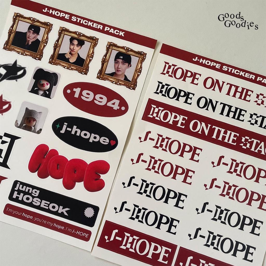 goodsgoodies J-Hope Suga Sticker Pack Agust D D-Day Hope On The Stage / J-Hope Suga Agust D Sticker 