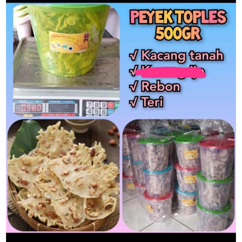 

peyek renyah free toples 500 gram