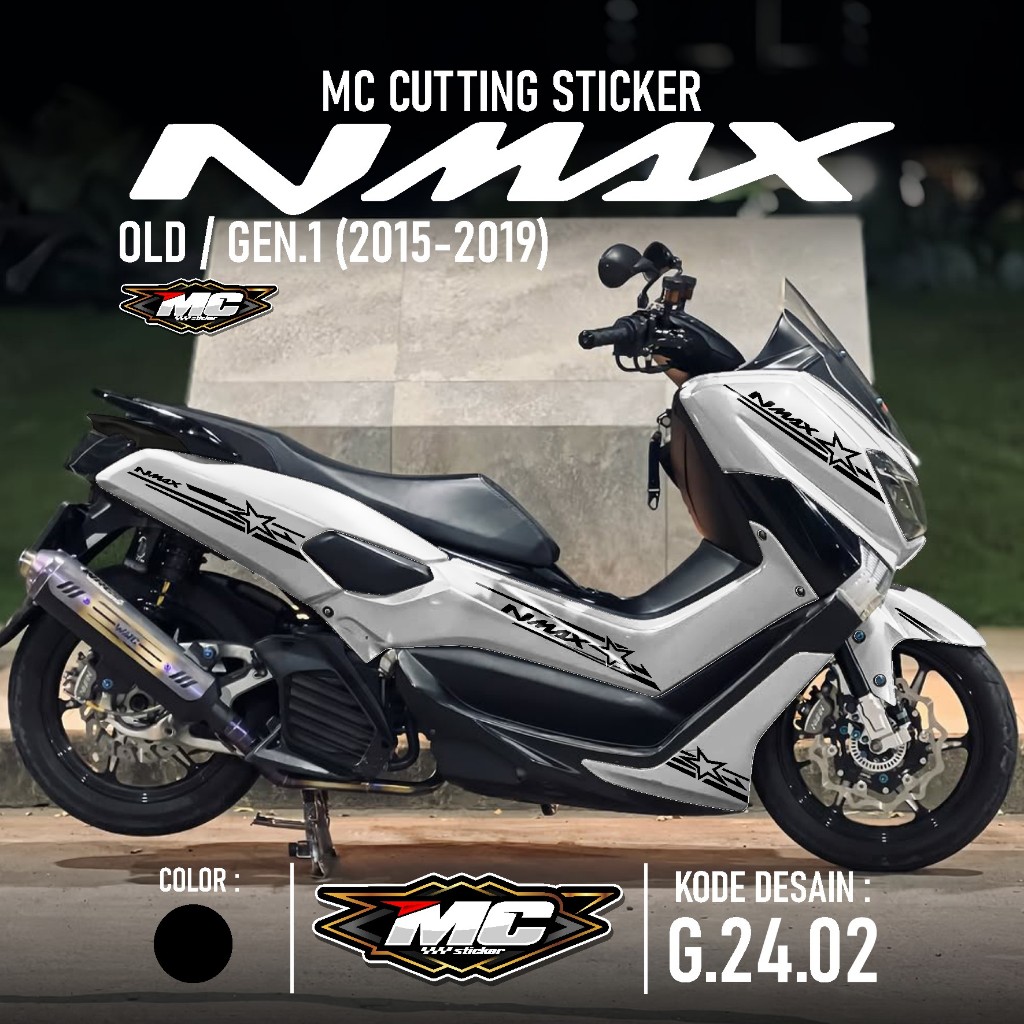 Cutting Sticker Striping NMAX OLD 2015 2016 2017 2018 2019 - Aksesoris Motor Stiker Yamaha Nmax 155 