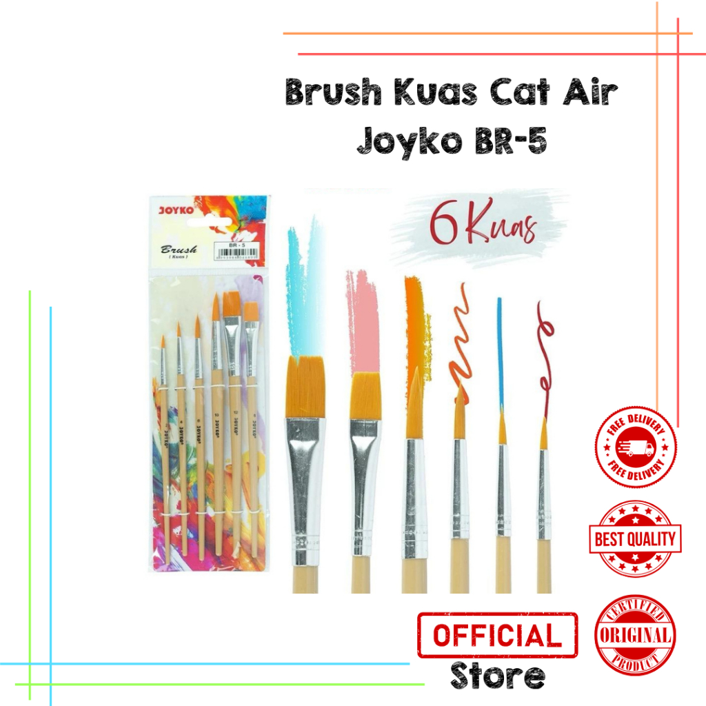 

Joyko Br-5 Acrylic Painting Brush Set - Cat Akrilik