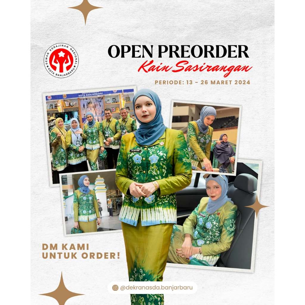 PELUNASAN Preorder Kain Sasirangan Hijau by ATUN CEMPAKA