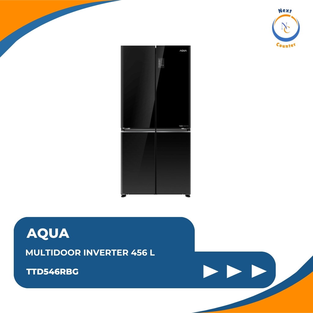 AQUA KULKAS MULTIDOOR 4 PINTU INVERTER 456 L AQR - TTD546RBG
