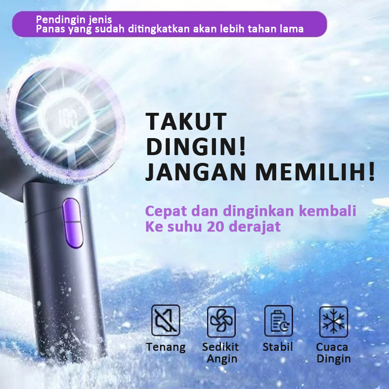 Mini Kipas Strong Wind 100 Gear Kipas Angin Turbo Speed Kipas Angin Digital Display Adjustable Kipas