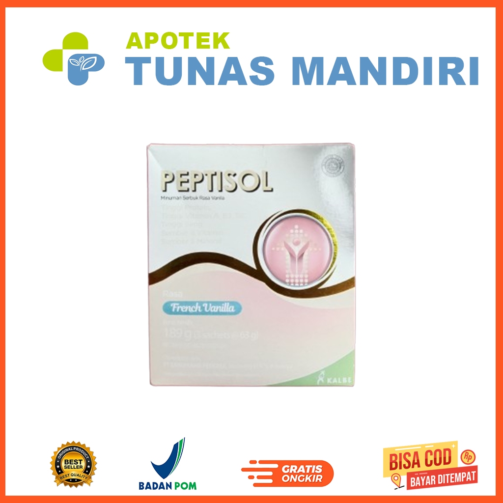 

APOTEK TM peptisol minuman serbuk rasa vanila 189g