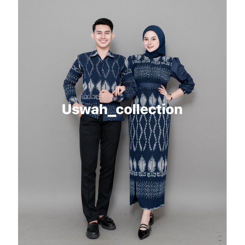 KARTINI NAVY COUPLE TENUN - BAJU TENUN COUPLE - COUPLE TENUN KONDANGAN