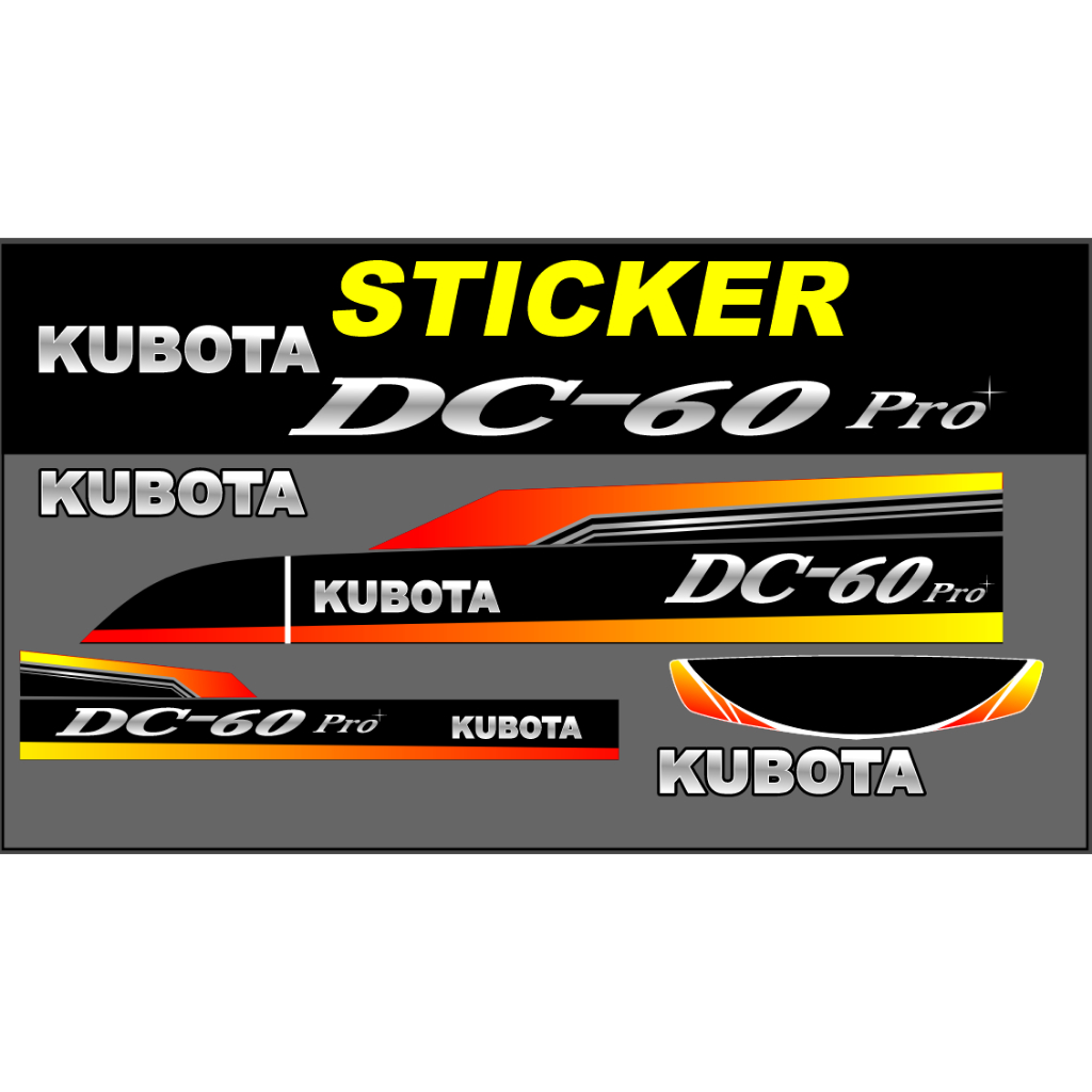 STIKER KUBOTA DC 60 PLUS
