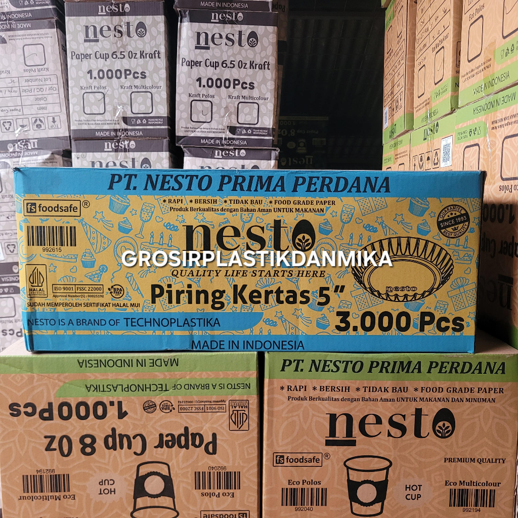 [ GRAB / CARGO ] PIRING KERTAS KUE KECIL COKLAT / PIRING KUE ULANG TAHUN KRAFT HIGIENIS ISI 3000 PCS