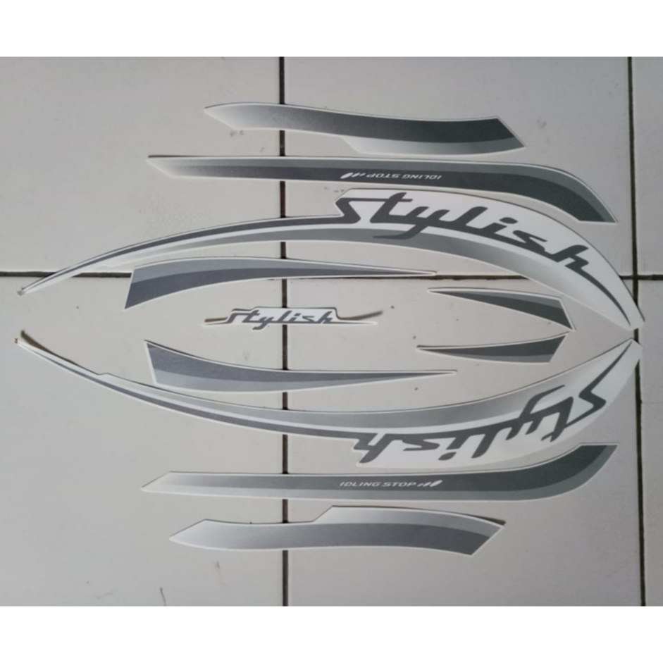stiker striping honda scoopy stylish 2019 2020 putih