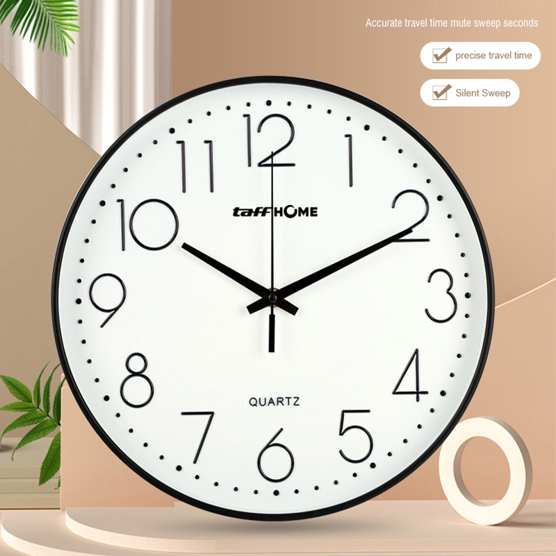 Jam Dinding Besar Polos / Jam Dinding Minimalis Jam Analog / Jam Dinding Hitam Putih