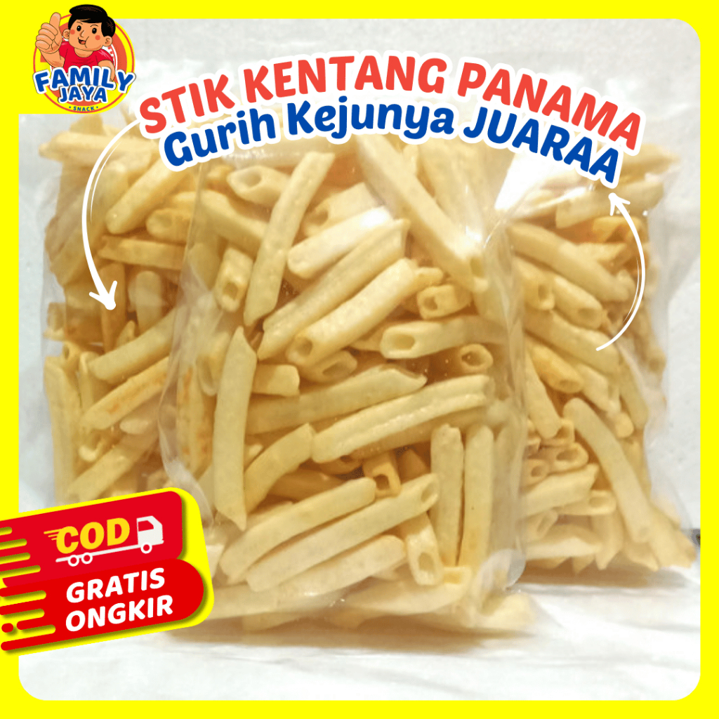 

Keripik Kentang Panama Snack Potato Renyah Gurih Kekinian | 250gr 500gr 1000gr