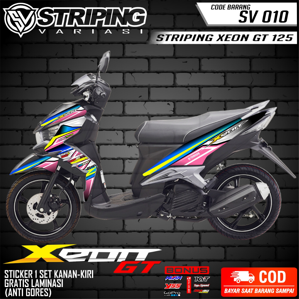 Striping XEON GT 125 - Stiker XEON GT List Variasi Motor STICKER XEON GT | SV 010