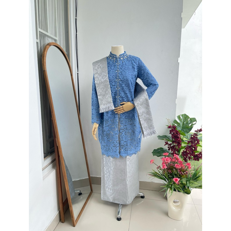 Kebaya Ibu Besan Full Payet - Kebaya Wisuda- Kebaya zikzak Songket - Kebaya Songket - kebaya Modern 