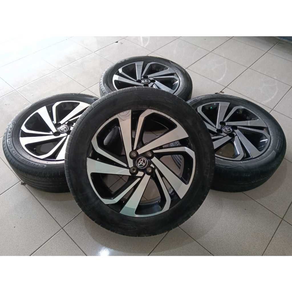 VELG MOBIL BEKAS SEKEN ORIGINAL STD RAIZE RING 17 LEBAR 7 PCD 4X100ET40 + BAN GT 205 60 R17