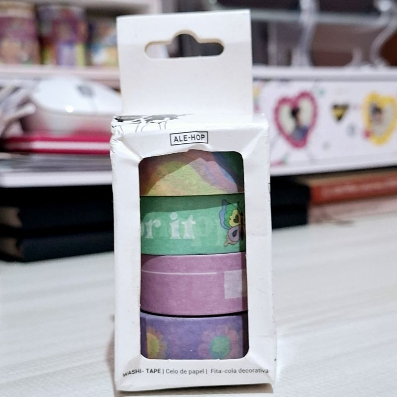 

[4rolls] Basic Washi Tape/ Masking Tape Deco Journal/ Isolasi Kertas Warna Warni Aesthetic