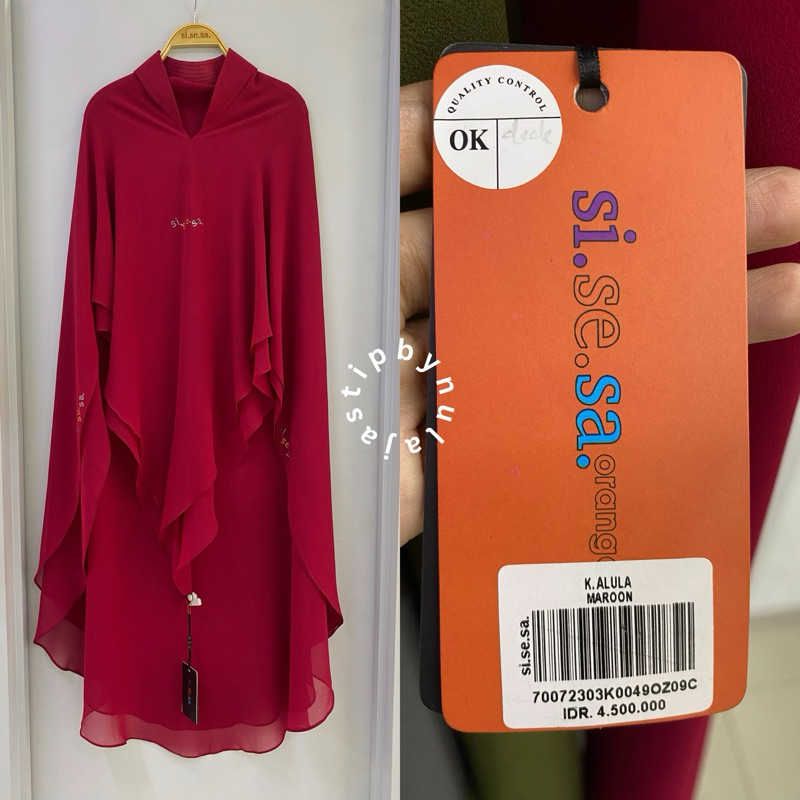 Jastipbynula | Sisesa Khimar Alula Maroon