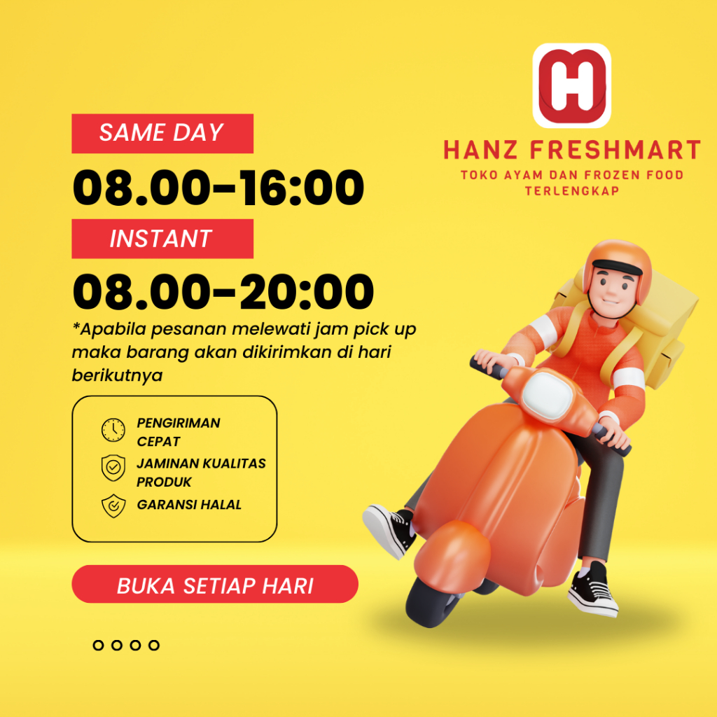 

Ay00! Ayam Karkas Broiler Fresh Berbagai Ukuran Utuh & Bisa Request Potong - Hanz Freshmart