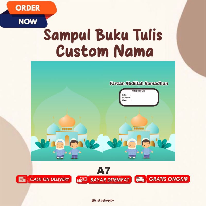 

Sampul Buku Tulis Custom Nama Free desain lucu