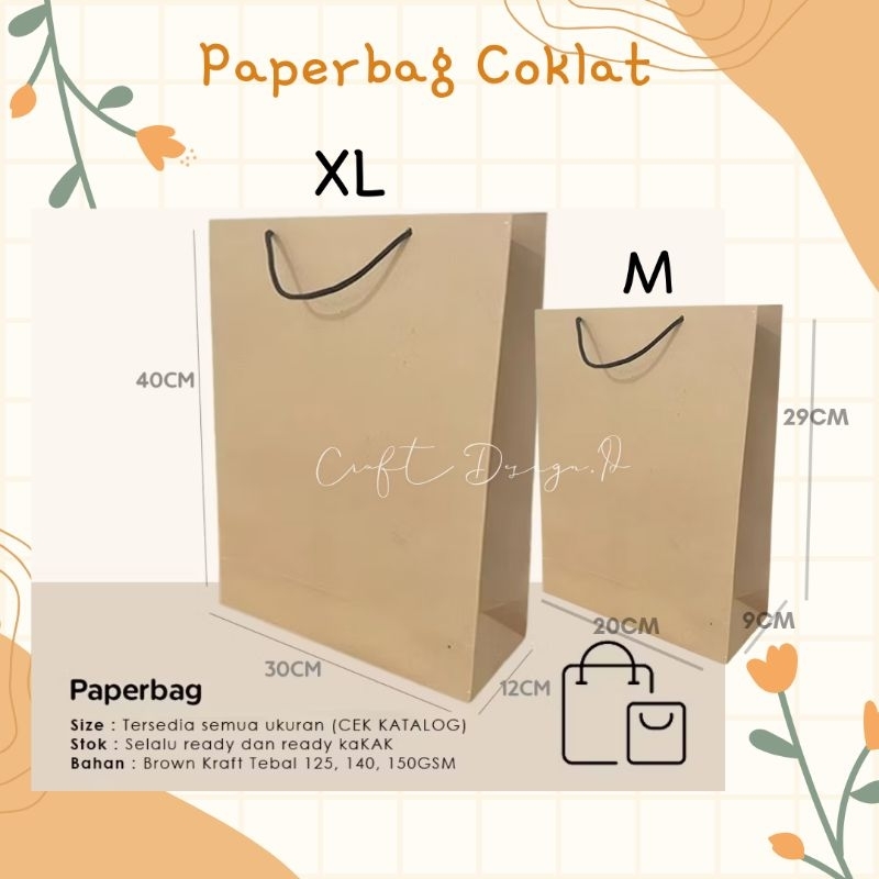 

Paperbag Tas Kado Tas Buket Coklat