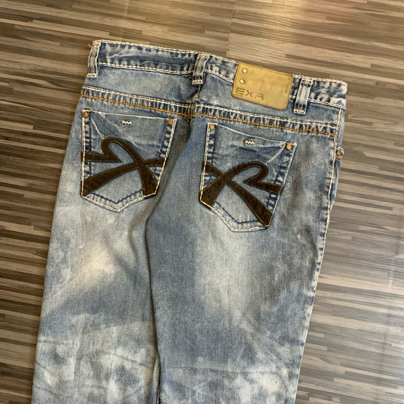 celana panjang denim washed EXR jeans second original