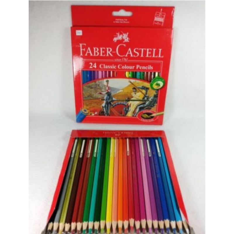 

(1 set)Pensil warna Fabercastell/pensil warna 24 warna/pensil warna/pencil 24 warna/pensil 24 warna
