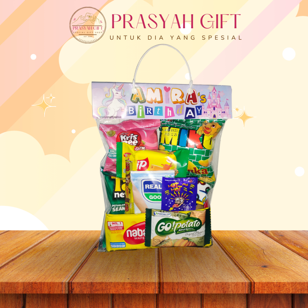 

Paket Snack Murah 10 RIBU-an | Hampers Mini Custom Nama