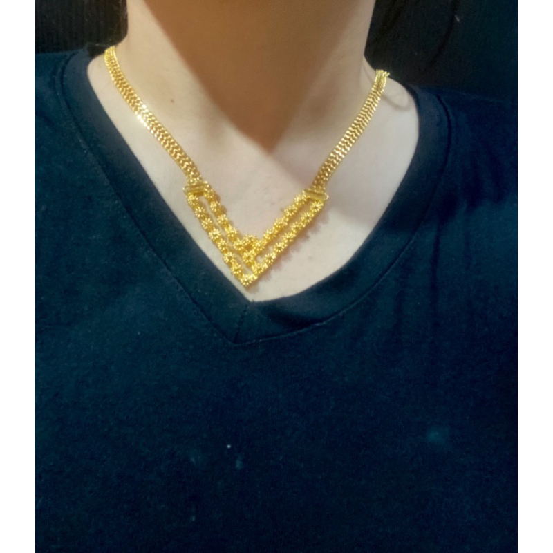 Kalung jumbo sultan model matahari mirip tiruan emas 99(london)